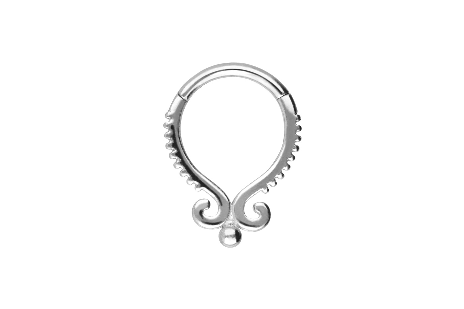 Chirurgenstahl Segmentring Clicker Piercing ORIENTALISCHES DESIGN ++SALE++